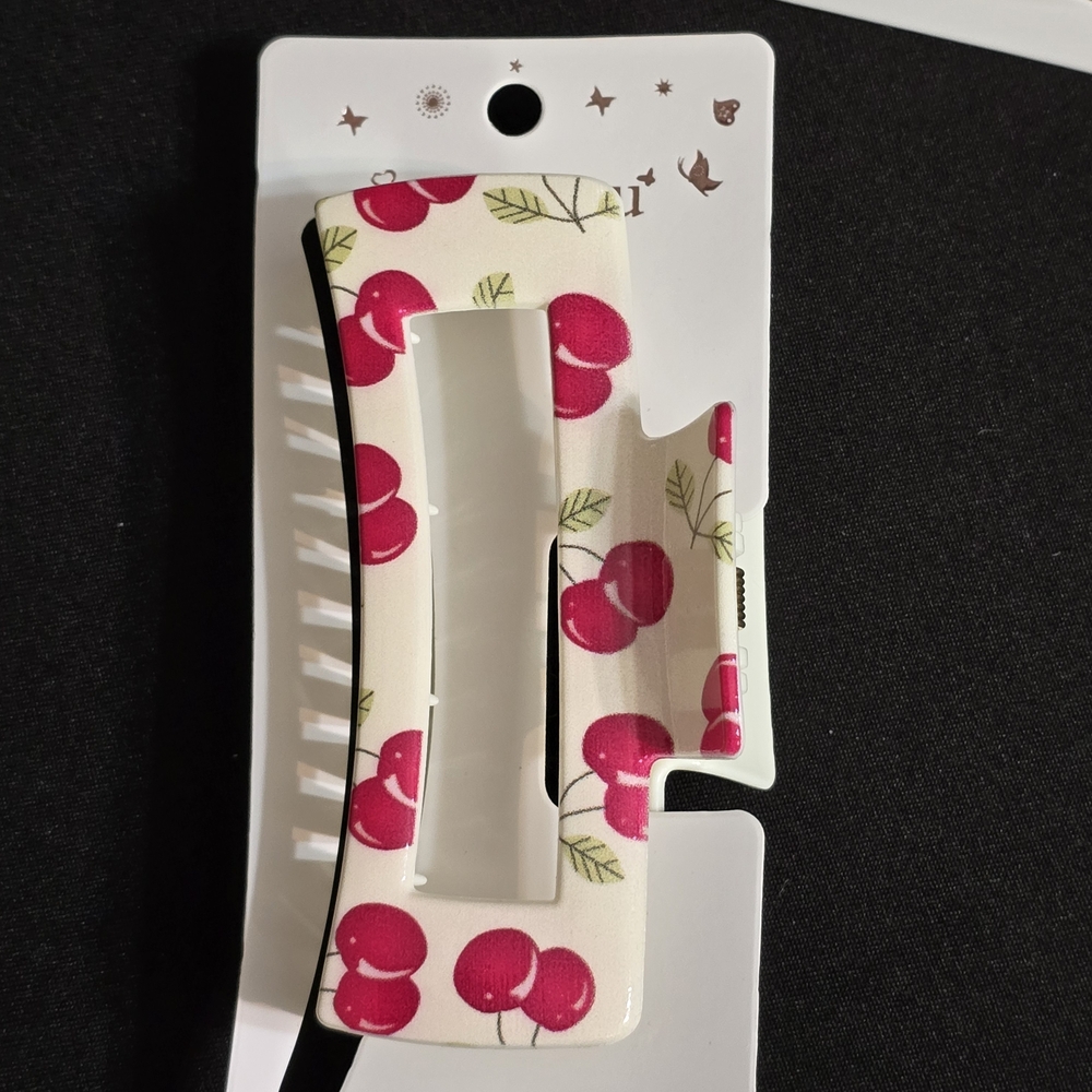 Cherry Print Hair Clip